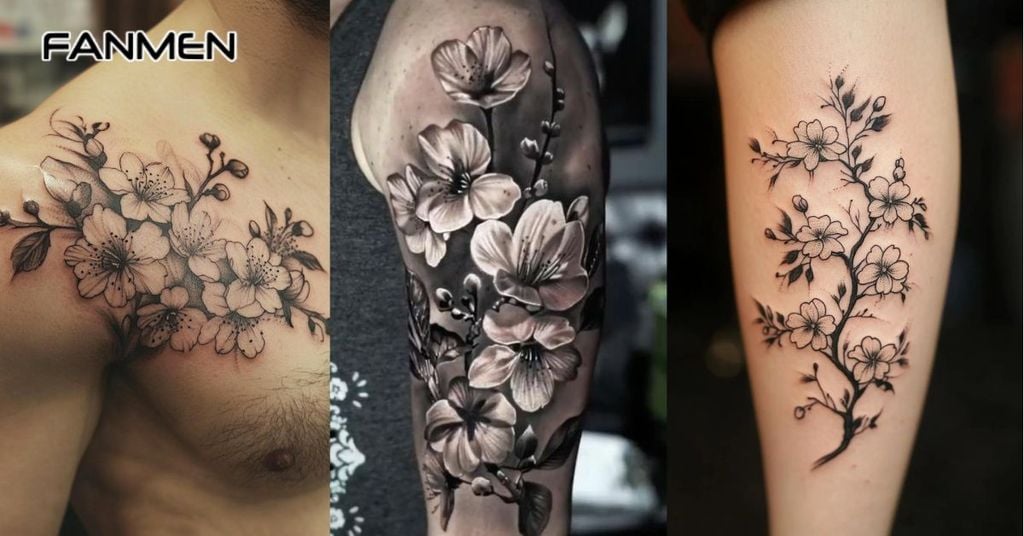 Vj trí xăm hình hoa mai phù hợp nhất