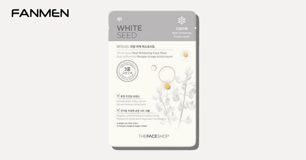 White seed real whitening face mask