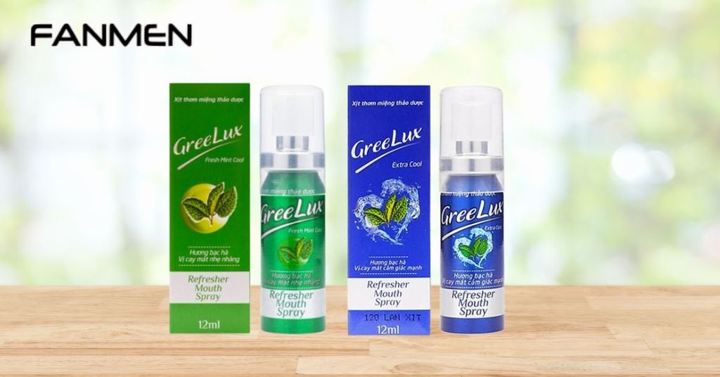 Chai xịt thơm miệng bạc hà Greelux