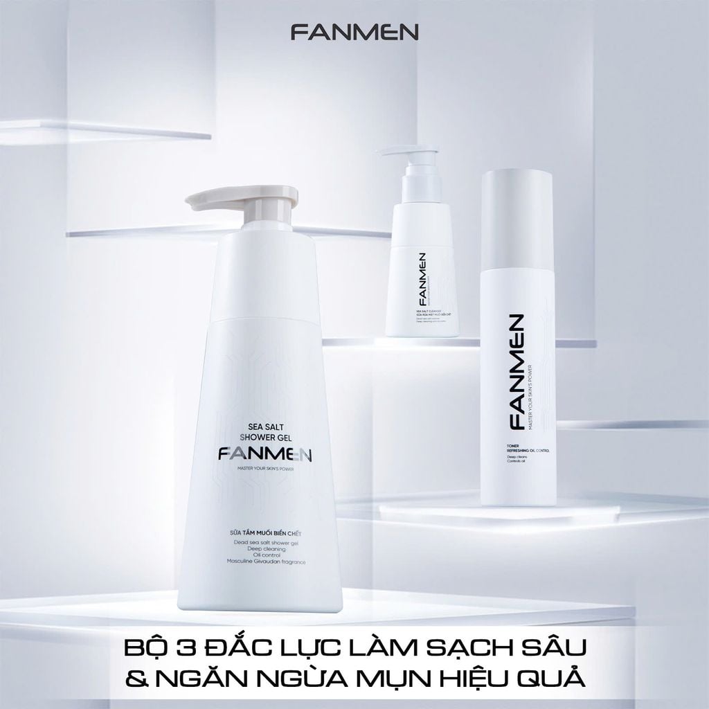 Combo Sữa rửa mặt + Sữa tắm + Toner Fanmen