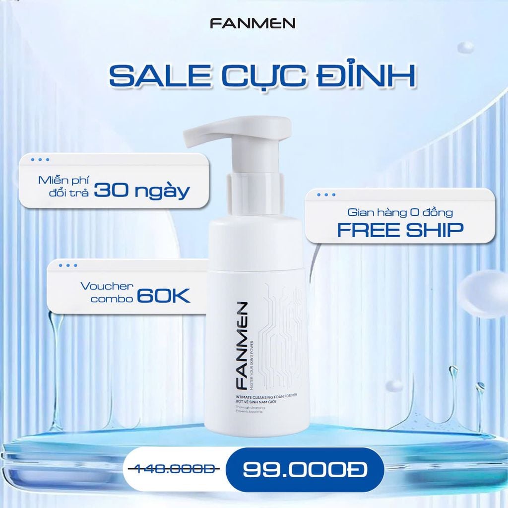 Sale bọt vệ sinh nam Fanmen