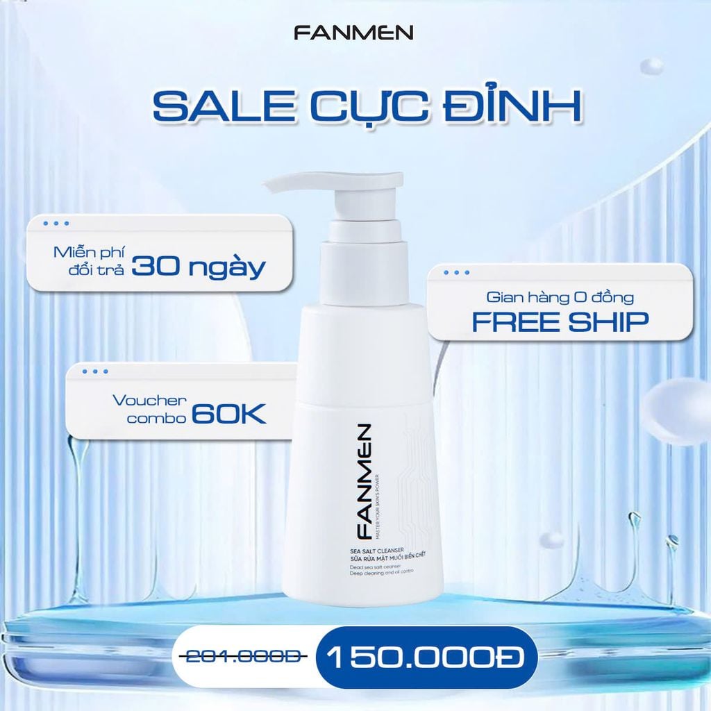 Sale sữa rửa mặt nam Fanmen