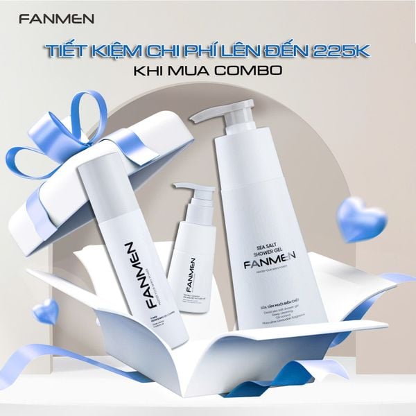 Combo Sữa rửa mặt + Sữa tắm + Toner Fanmen