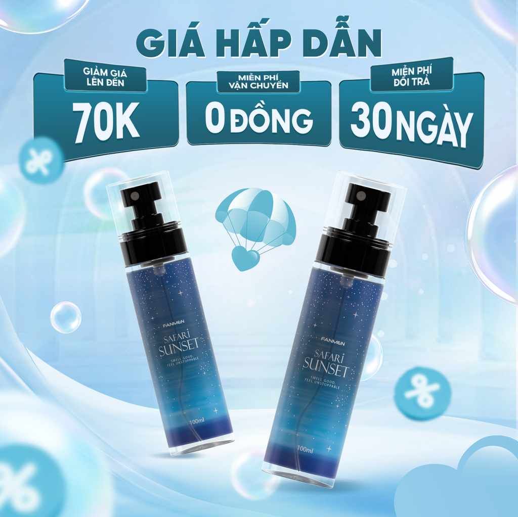 Ưu đãi khi mua body mist nam safari sunset