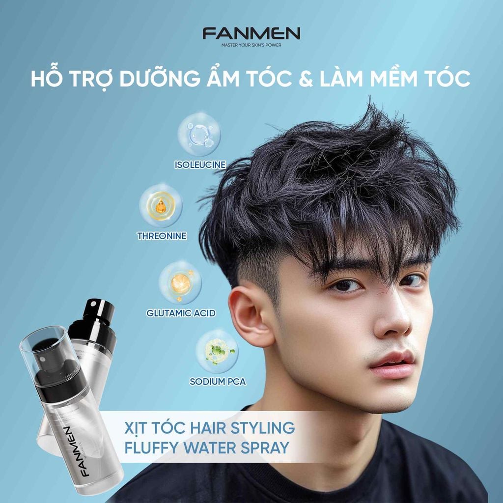 XỊT TÓC HAIR STYLING FLUFFY WATER SPRAY HỖ TRỢ DƯỠNG ẨM TÓC & LÀM MỀM TÓC